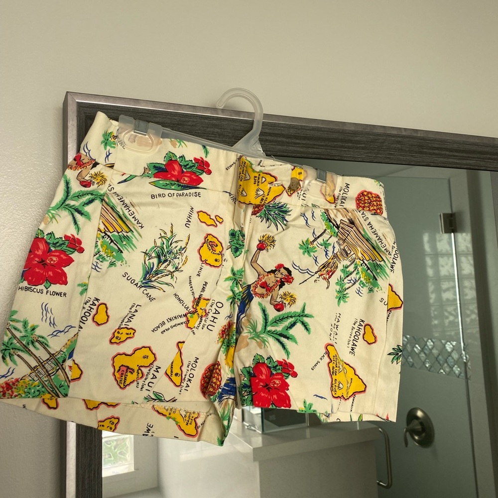 J Crew Tropical Hawaiian Print Shorts